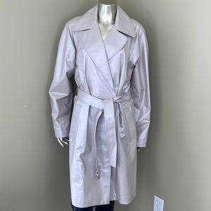 Mycra Pac Life Trench Coat Pearl Off White  W/ Matching Bag Size M/L